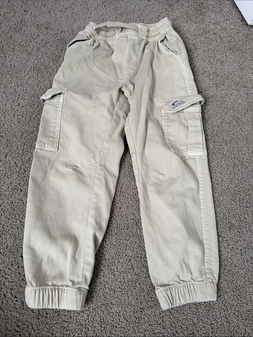 The Limited Beige Kids Cargo Joggers